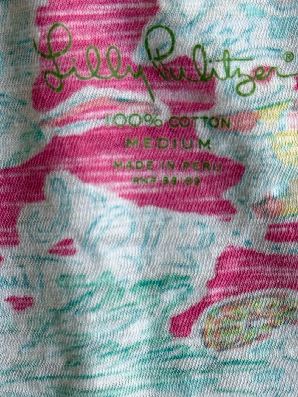 Lilly‎ Pulitzer “In The Beginning” Printed V-Neck Long Sleeve Top – Size Medium - Picture 8 of 12